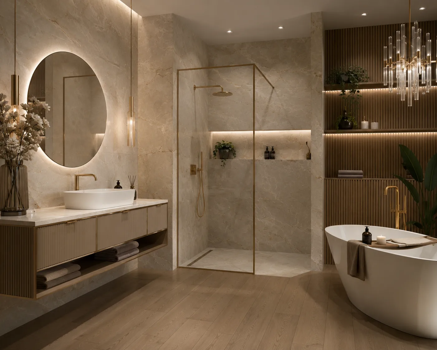 Wizualizacja: Royal Sand — Ladispoli Beige Carving 100x100
