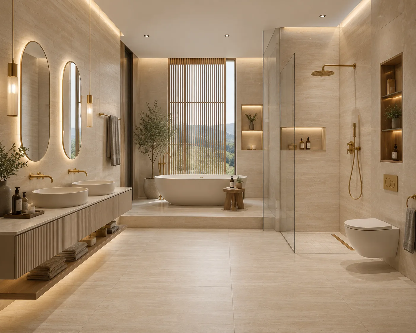 Wizualizacja: Travertino Suite — Ardila Ivory 60x120